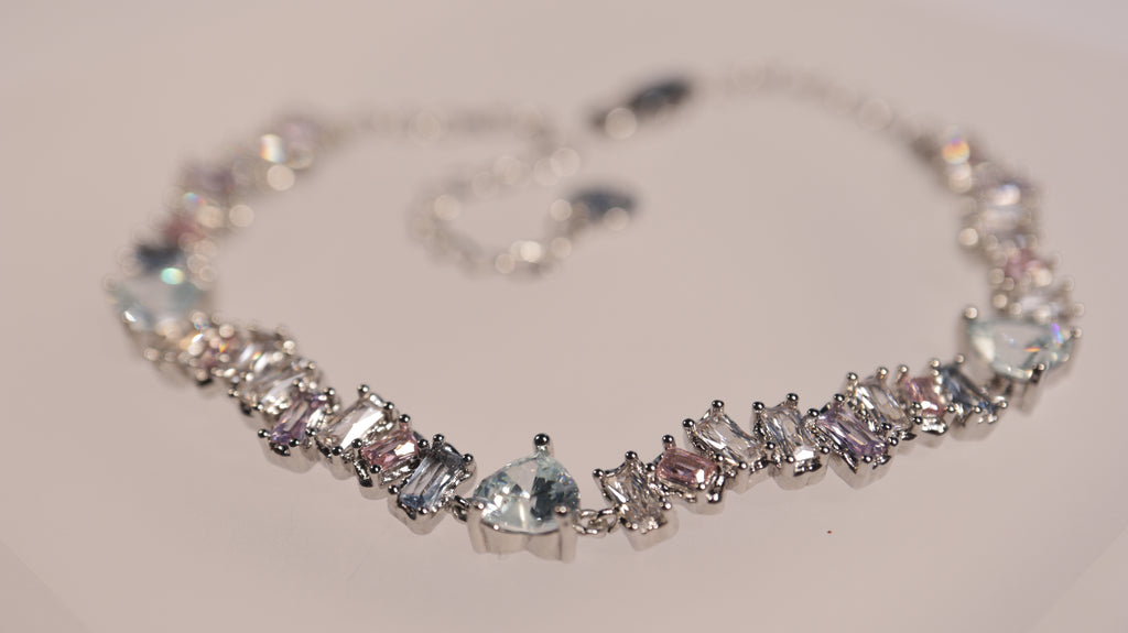 Crystal Aurora Bracelet | A pastel spectrum frozen in light.